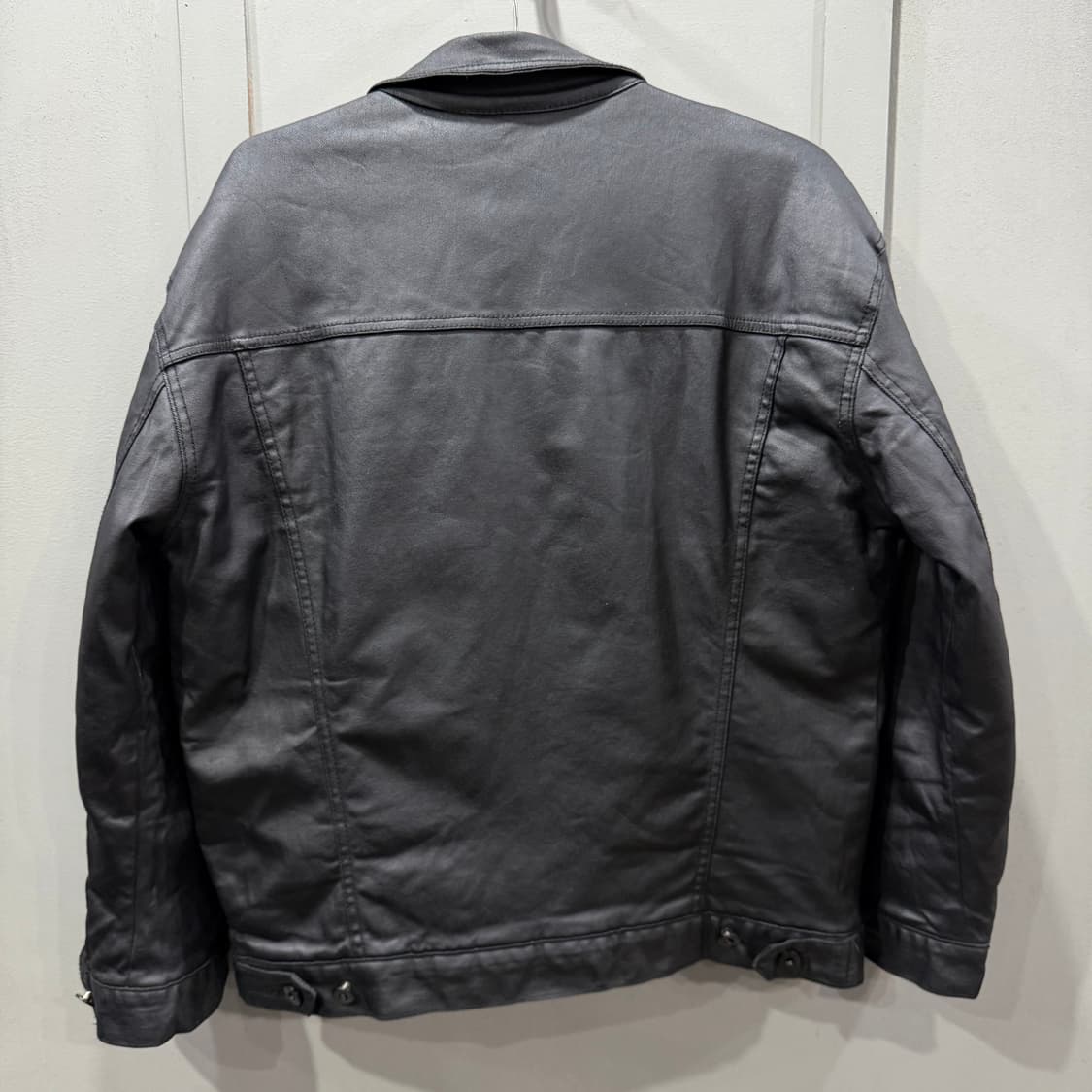 M 일본빈티지 블랙 코팅 트러커 자켓 상품이미지2