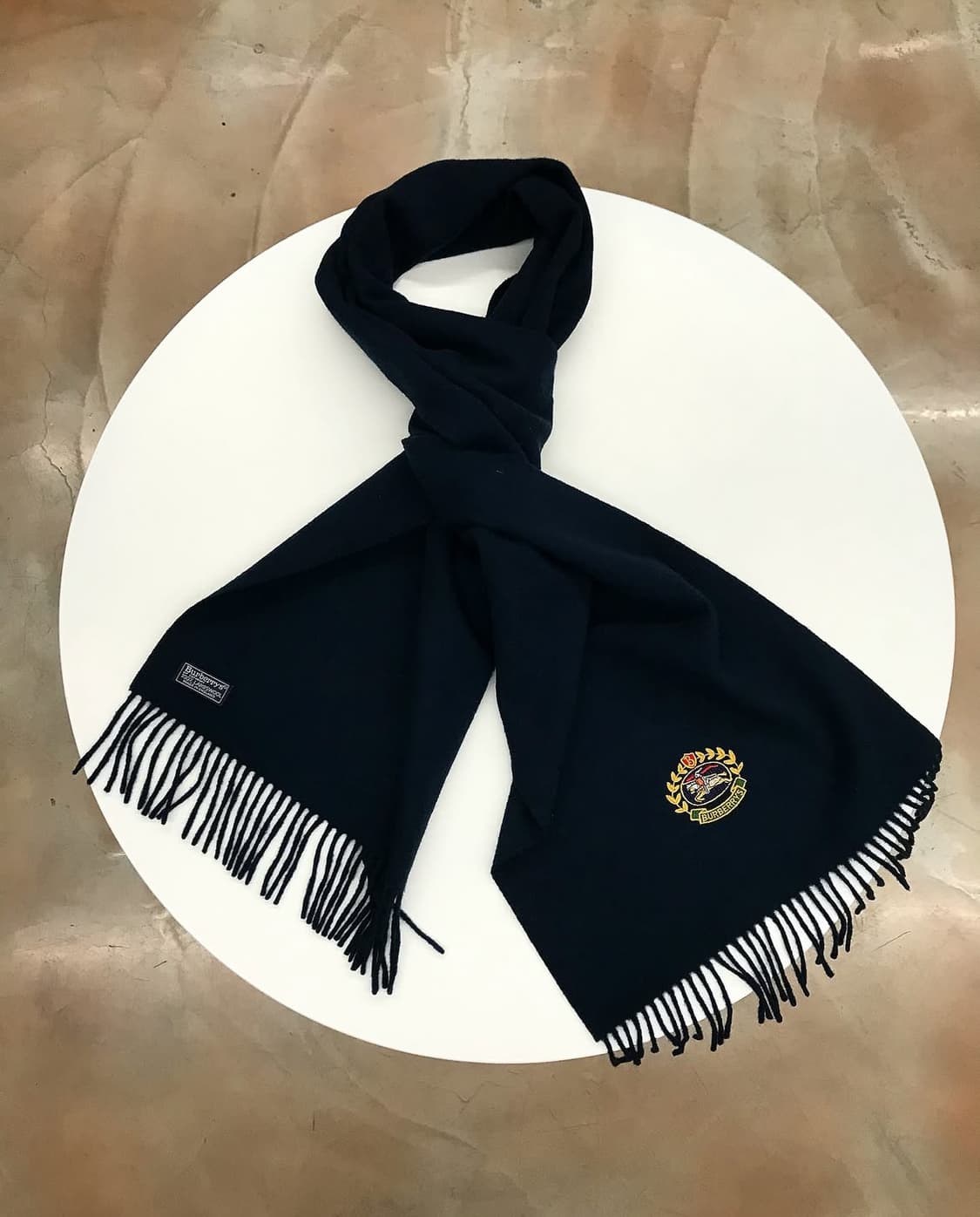 버버리 아카이브 월계수 로고 울 머플러 상품이미지1