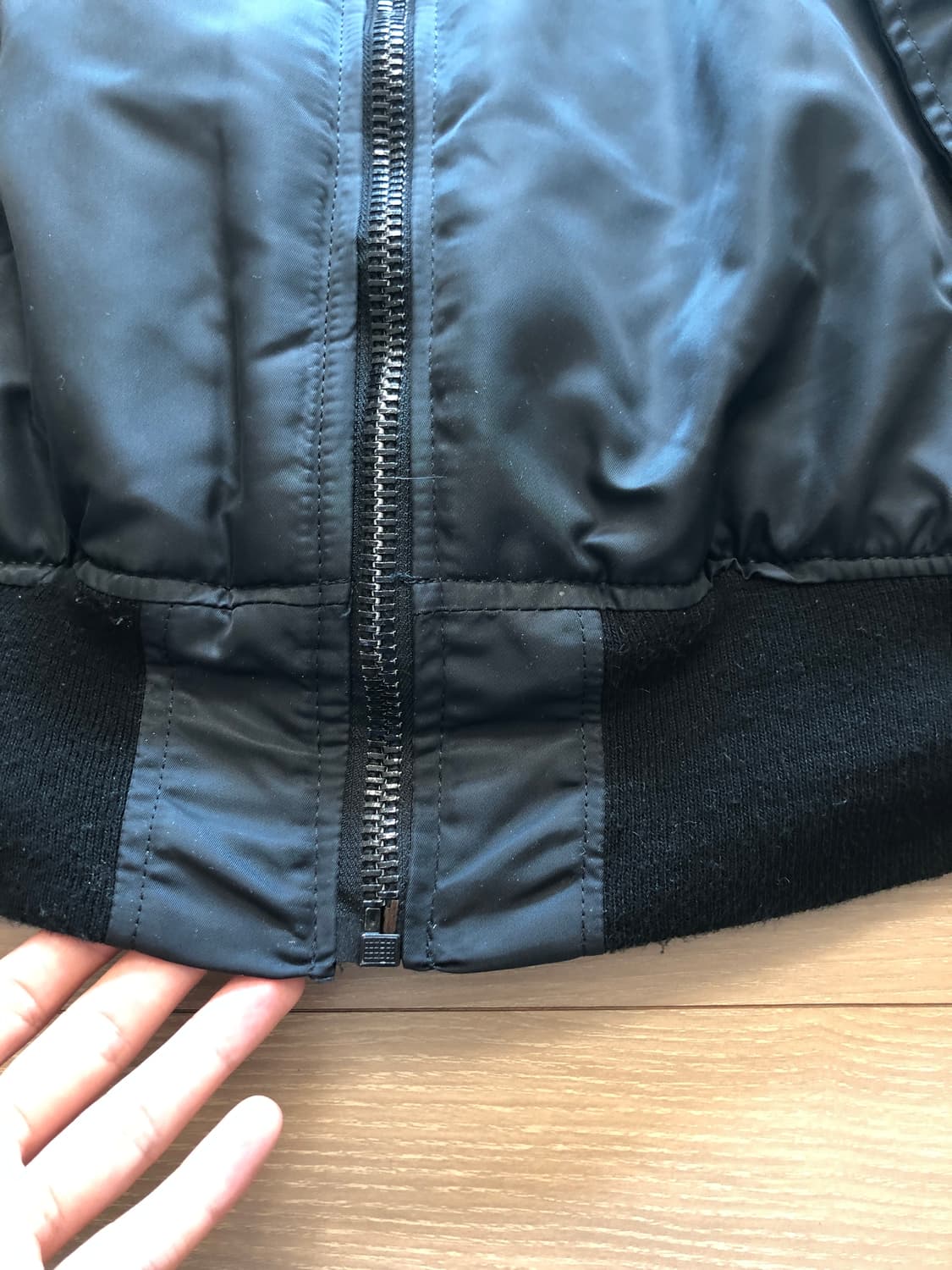 90s HOPE mfg 블랙 MA-1 시티 카모 안감 상품이미지8