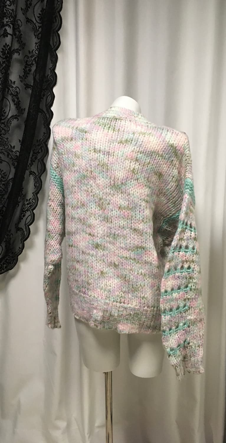 Vintage 나나 하치 하구미 모리걸 펑크 파스텔 오버핏 데미지 니트  상품이미지6