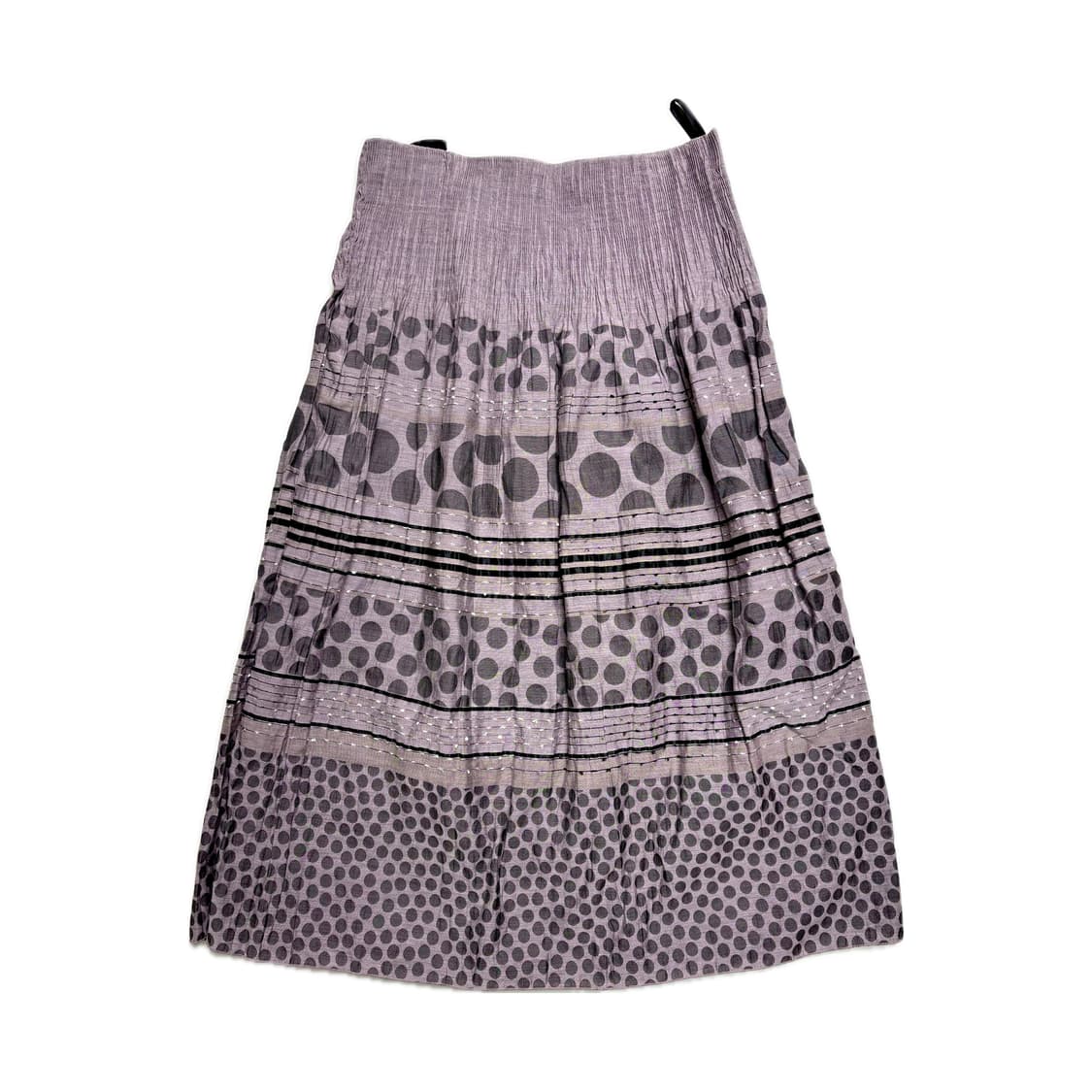 Polka Dot Tiered Midi Skirt 상품이미지1