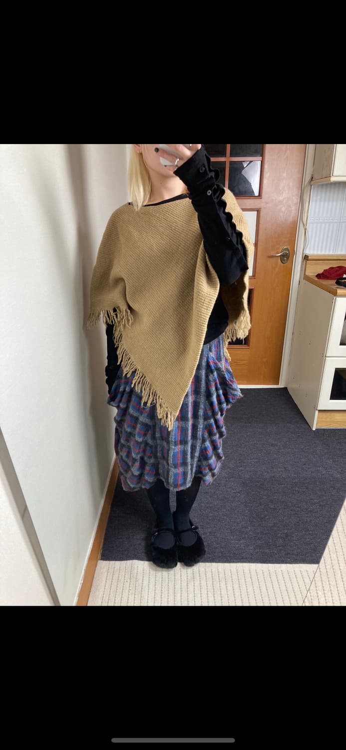 VINTAGE WOOL 100% CAPE 상품이미지2