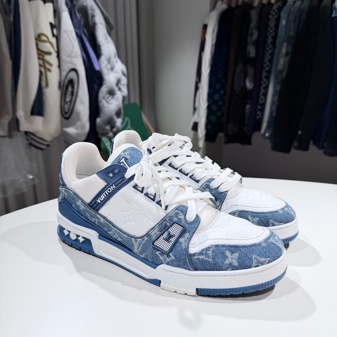 (A/9) / 루이비통 LV 트레이너 데님 스니커즈 상품이미지3