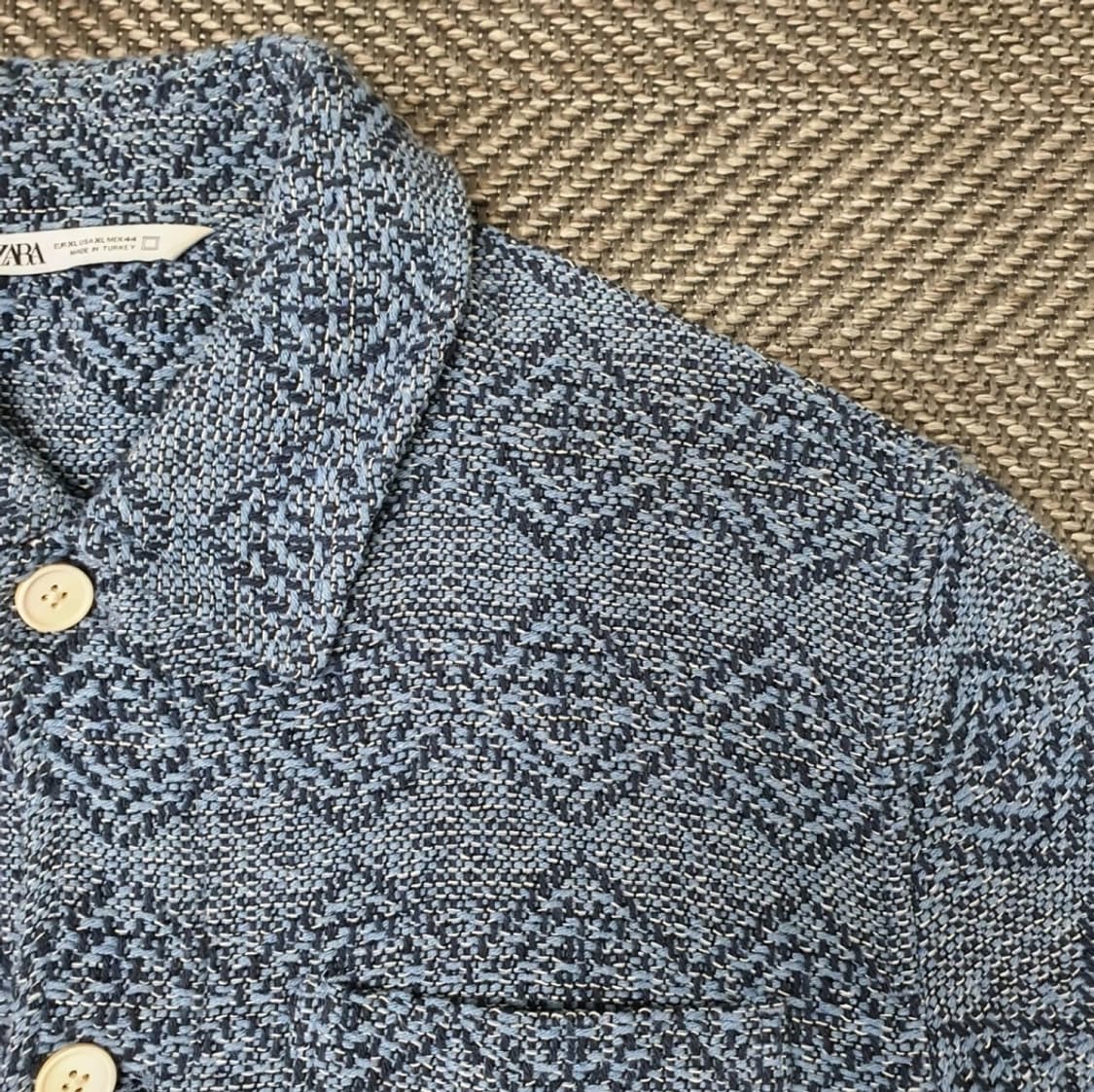자라 패턴 셔츠형 자켓 가디건 XL 상품이미지3