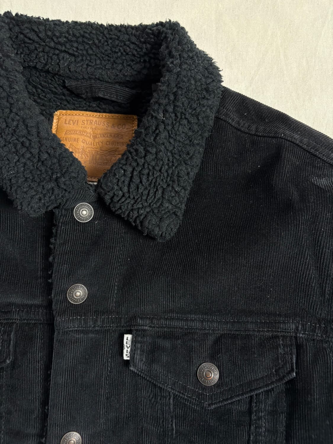 Levis 리바이스 블랙 쉐르파 자켓 M 상품이미지3