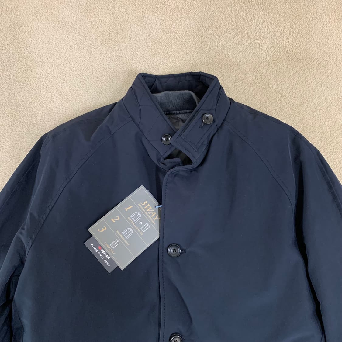에디션 베스트 라이너 디테처블 코트(105/네이비) 패딩코트 상품이미지2