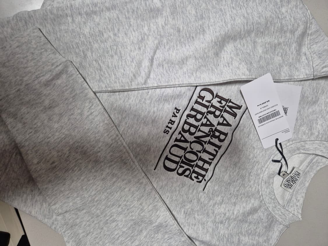 마리떼 프랑소와 숏 맨투맨 M (새상품) 상품이미지3