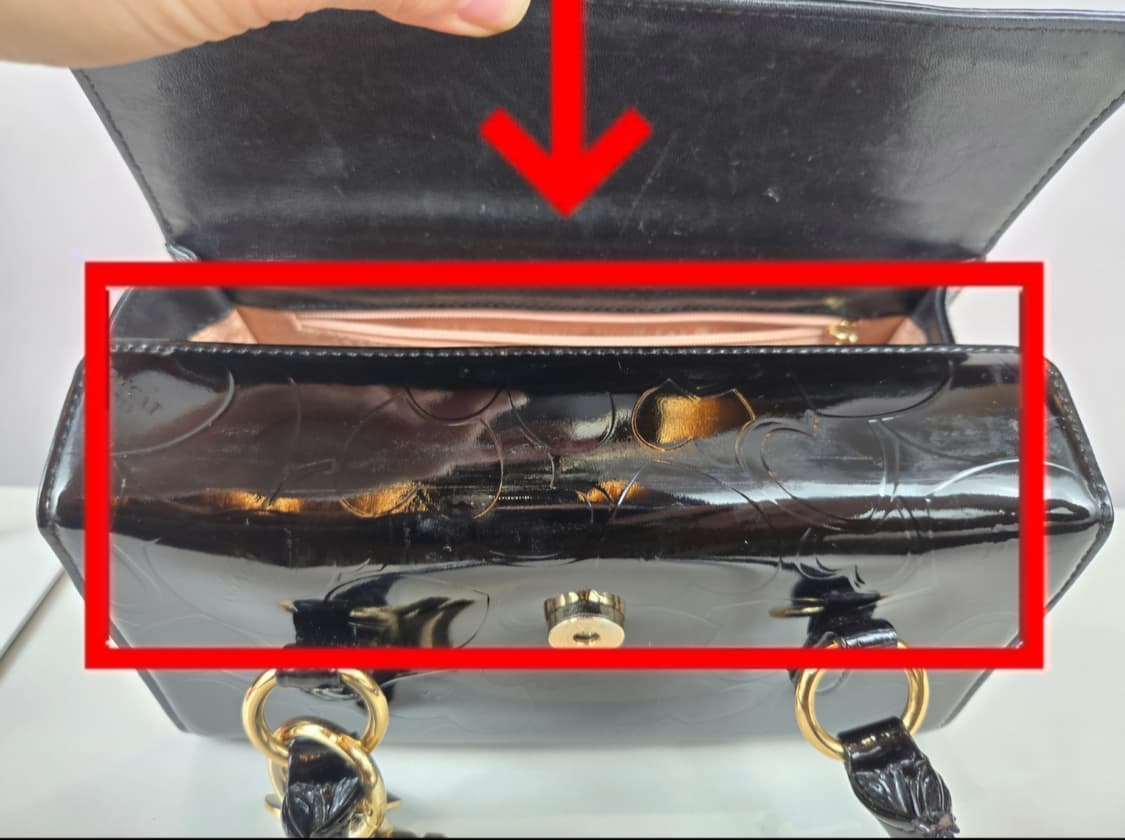 LOVCAT 러브캣 에나멜 페이던트 하트 미니 토트백 블랙 가방 상품이미지9