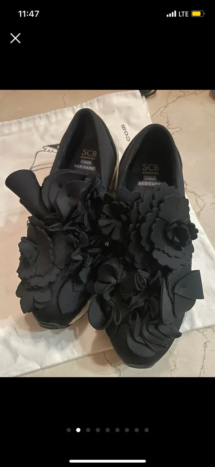 슈콤마보니 전지현 스니커즈 블랙 240 - 플라워밤 스니커즈 슬립온 상품이미지3