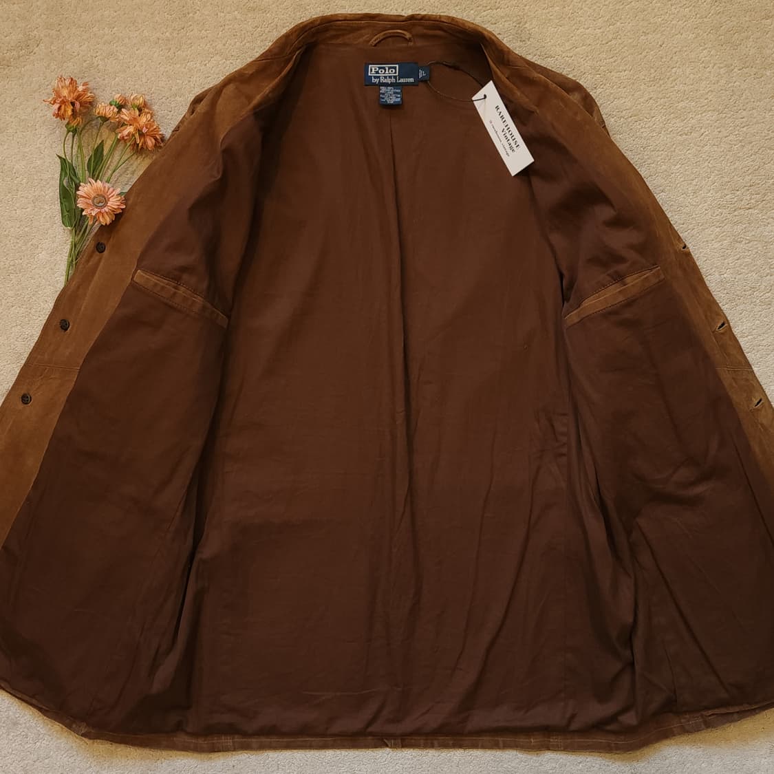 90s 폴로 랄프로렌 가죽자켓 왁스드 카우하이드 헤비 레더 헌팅자켓 L 상품이미지4