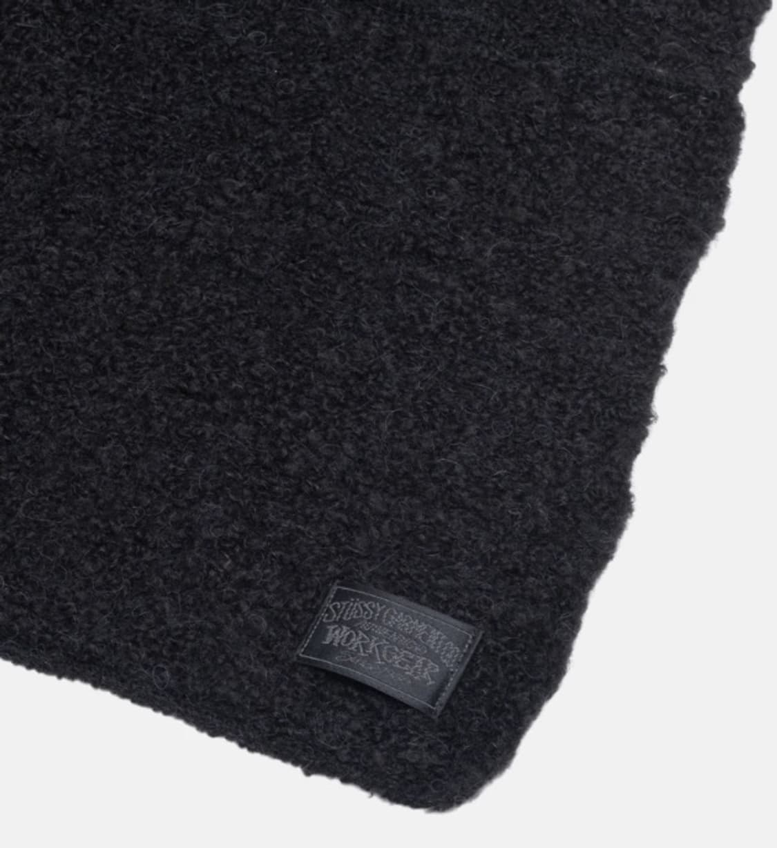 스투시 피스드 알파카 울 스카프 블랙 상품이미지2