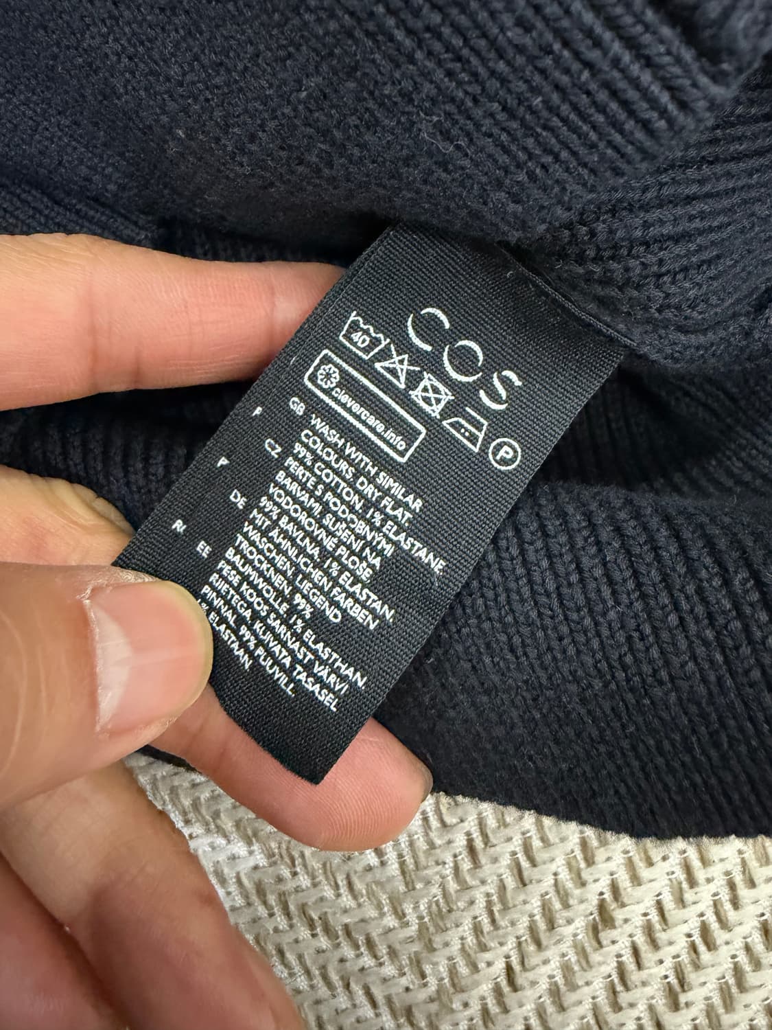 정품) COS 코스 여성 블랙 골지 가디건 S 상품이미지6