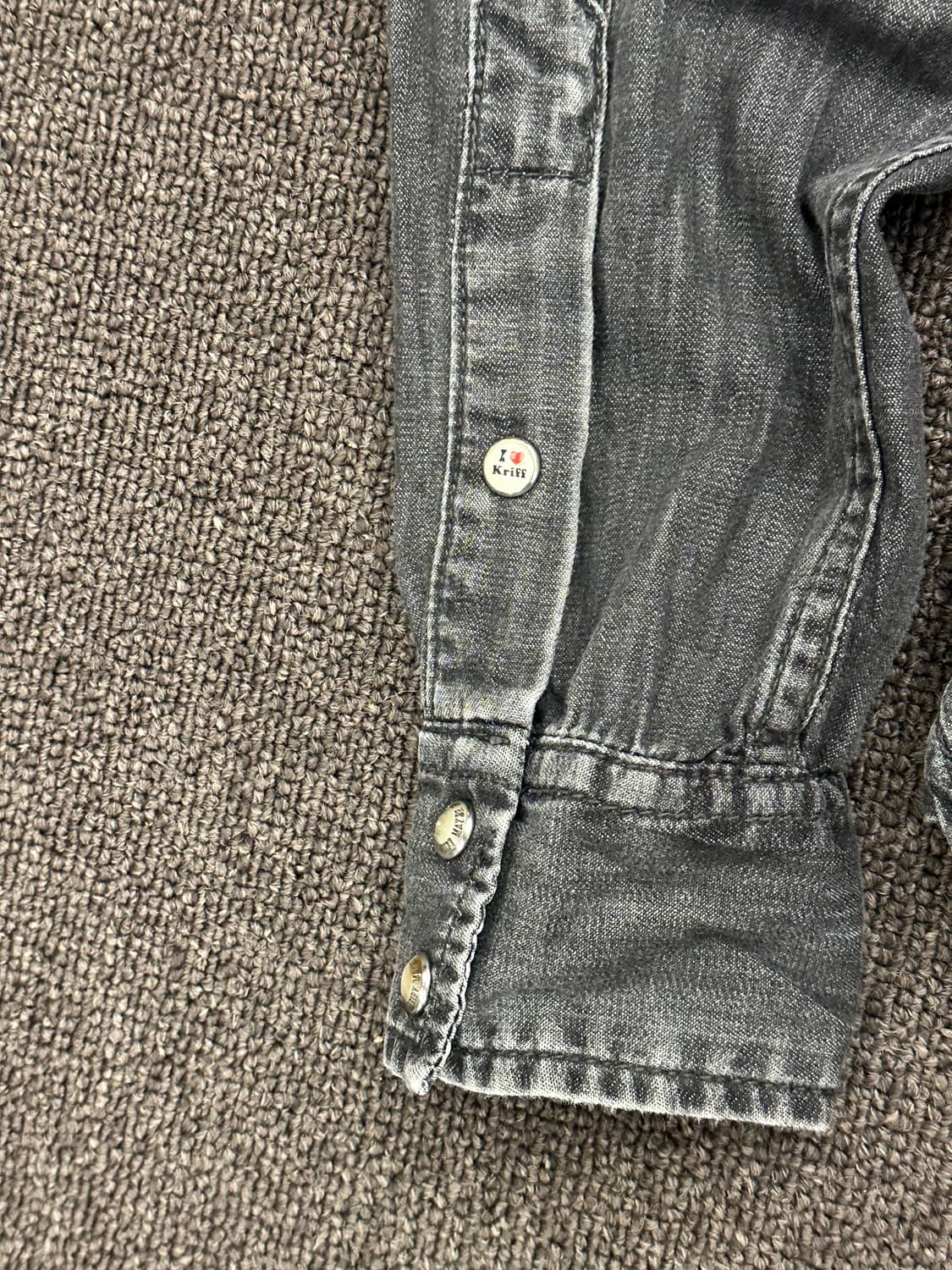 M)Kriff Mayer vintage 여성 흑청 데님 셔츠 상품이미지8