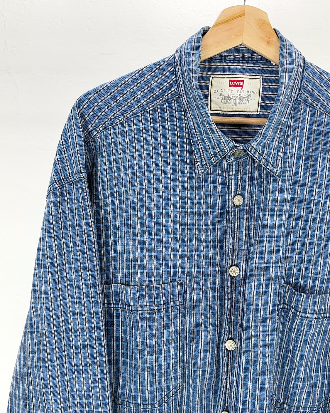 리바이스 90s 블루 스트라이프 컨스트럭션 투 포켓 셔츠 상품이미지2