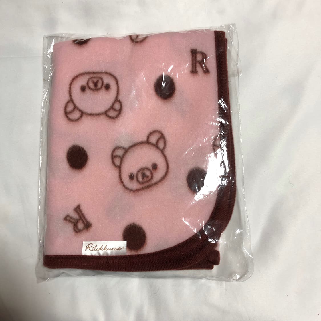 리락쿠마 도트 담요 핑크 상품이미지3