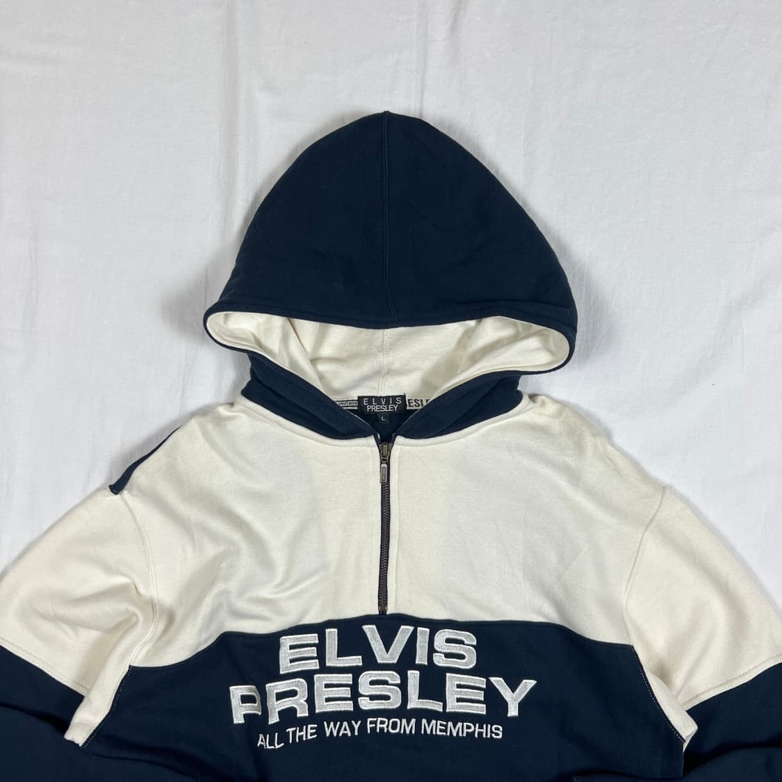 90‘s 엘비스프레슬리 elvis presley 반집업 후드 상품이미지2