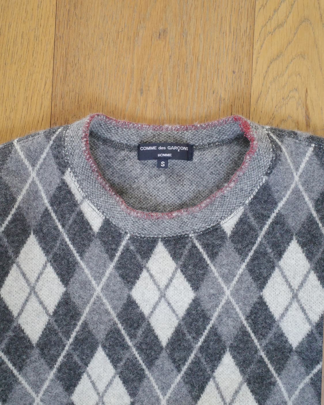 꼼데가르송 체크 니트 상품이미지3