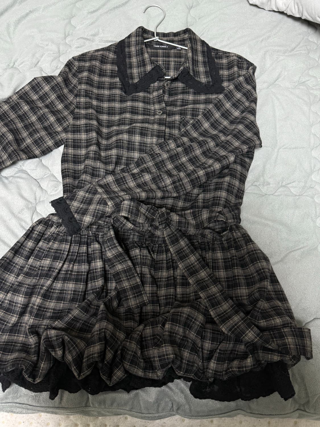 테스트메커니즘 체크원피스s 상품이미지2