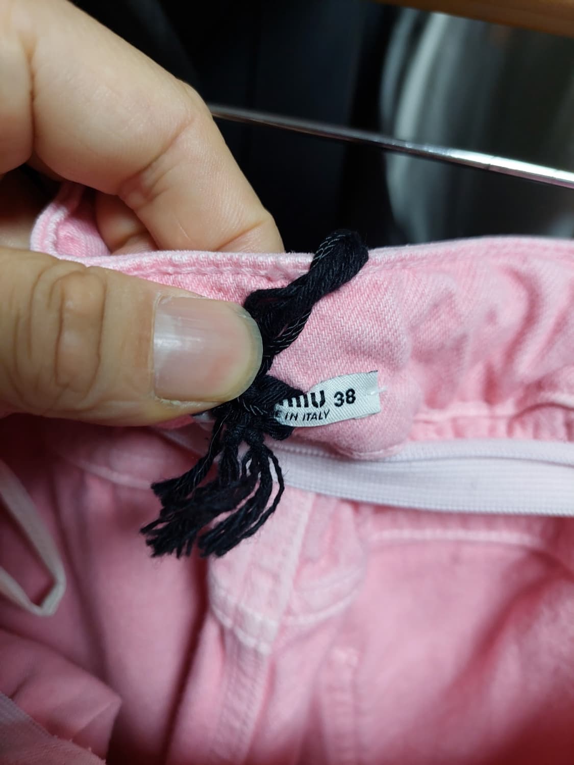 미우미우 연 핑크 데님 반바지 38 백화점판 상품이미지7