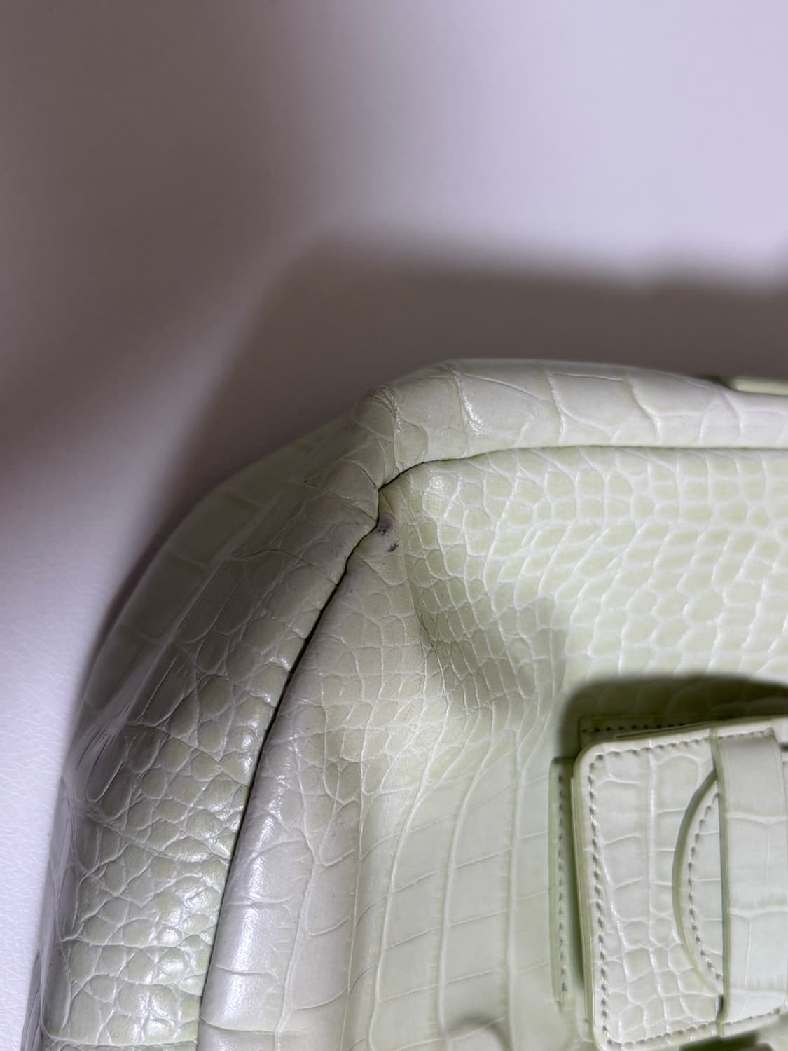 마뗑킴 크로커 체인 숄더백 라임 상품이미지6