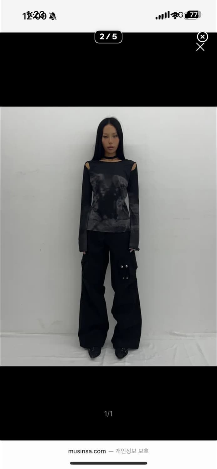 나체 STRAP GARGO PANTS BLACK 상품이미지2