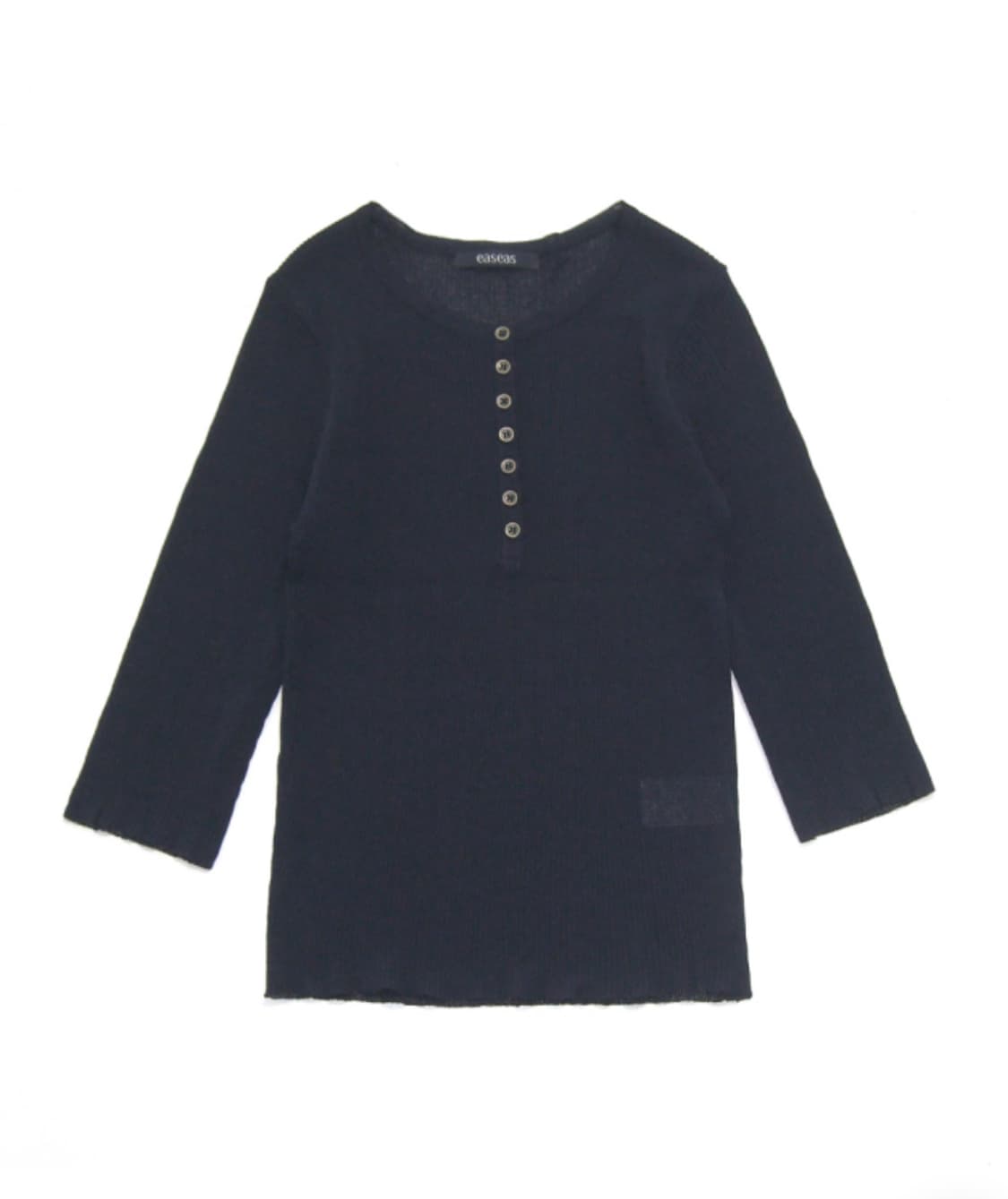 이즈이즈 Essential Button Knit _ Solid -네이비  상품이미지1