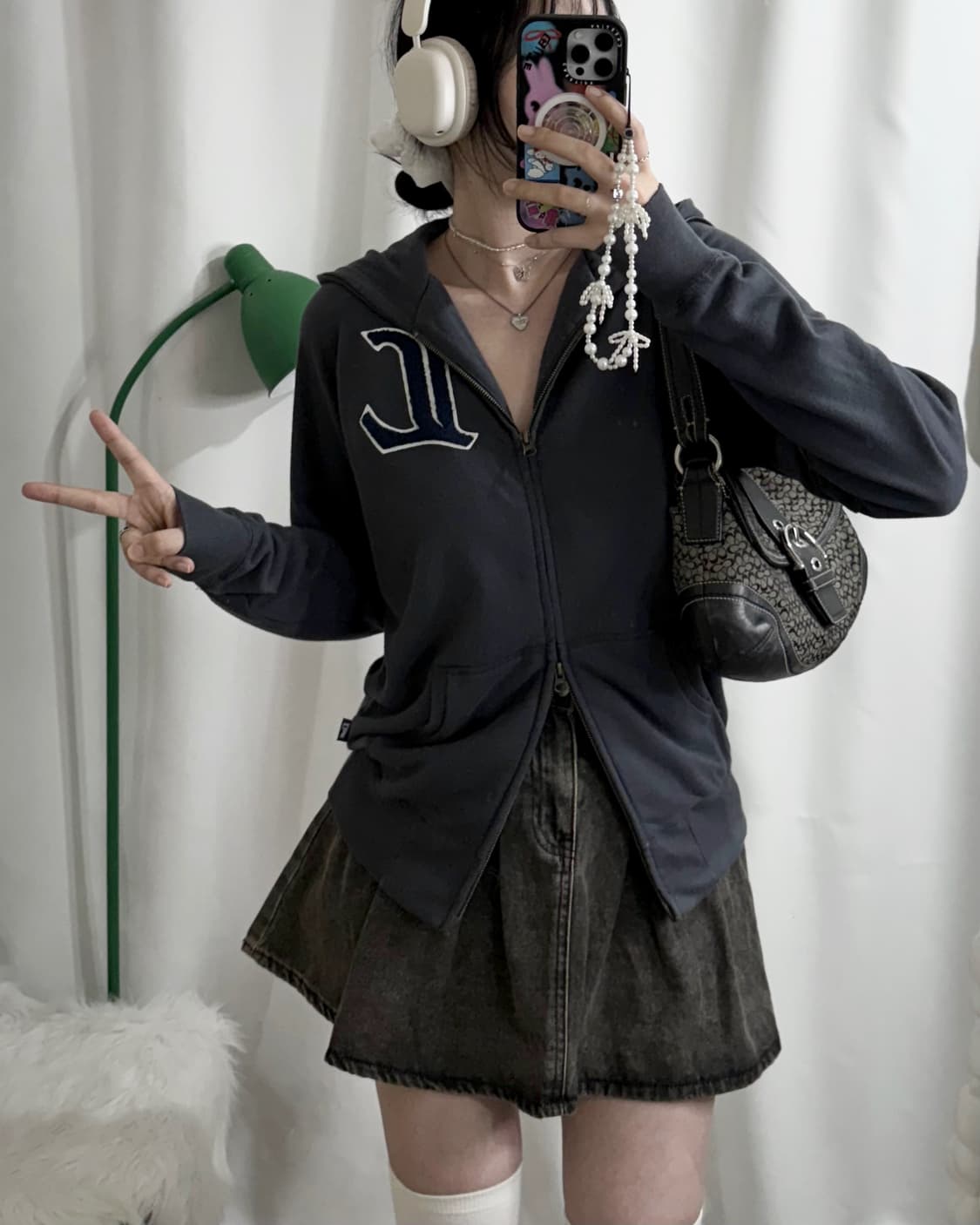 네이비 라이언즈 투웨이 후드 집업 상품이미지4