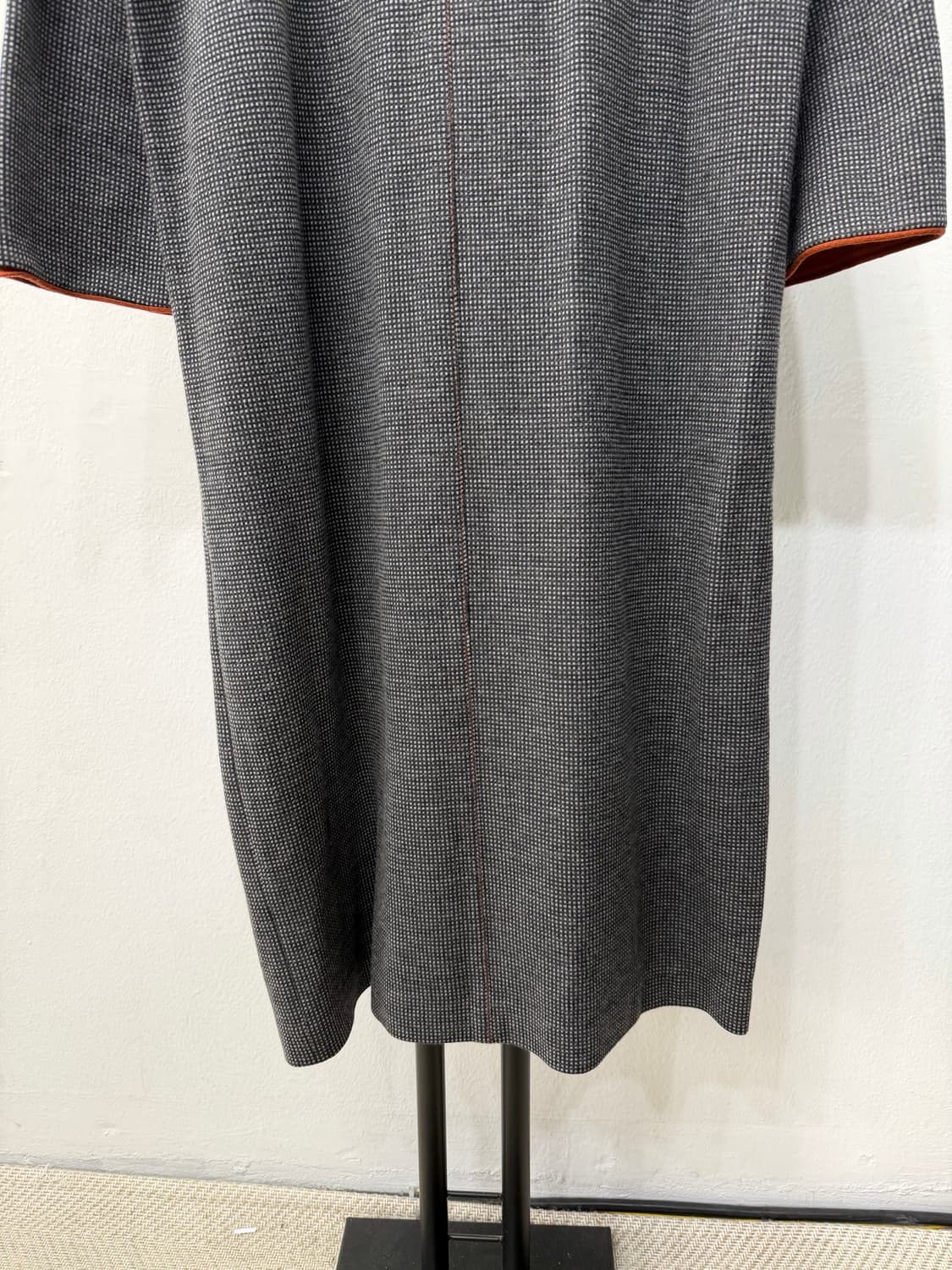 정품) 르베이지 체크 패턴 롱 니트 원피스 91 상품이미지4