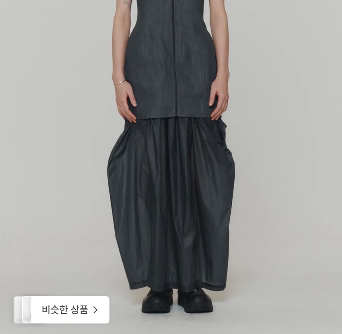 아모멘토 레이어드 셔링 스커트  상품이미지2