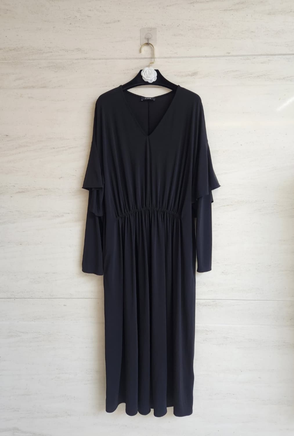 코스 러플 슬리브리스 롱원피스 프리사이즈 상품이미지7