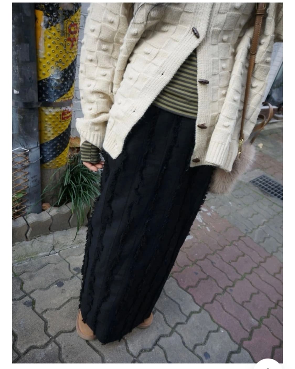 김아홉 프린지 롱 스커트 상품이미지1