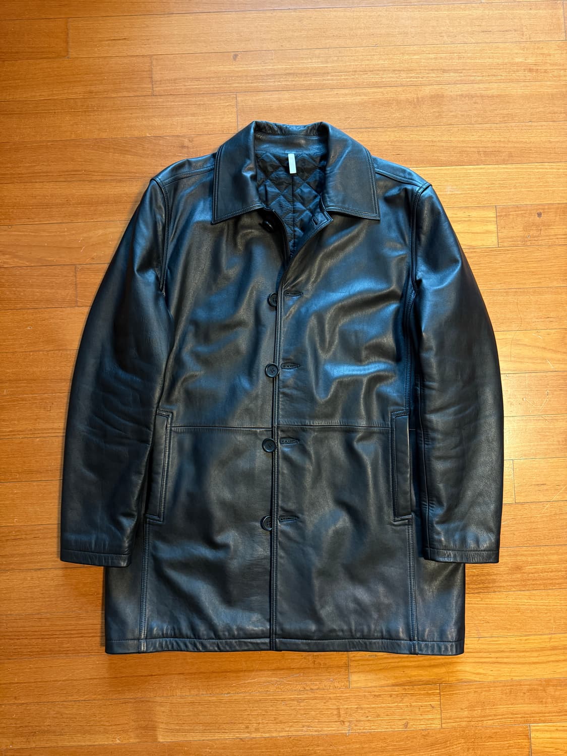 선플라워 레더 숍 코트 상품이미지2