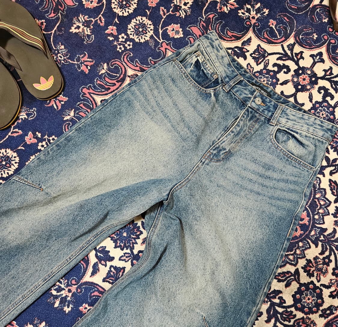 메종미네드 다트 브러쉬 와이드 데님 46size 상품이미지3