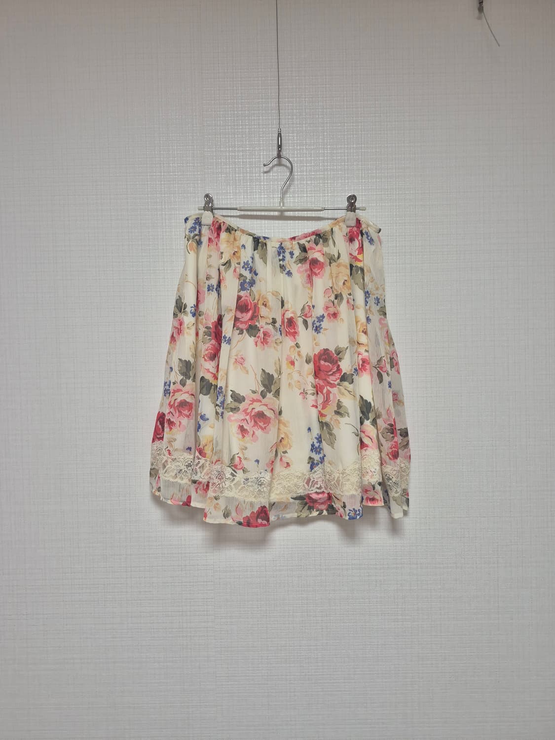 리즈리사 수선템 BIG사이즈 아이보리플로럴 스커트 상품이미지1