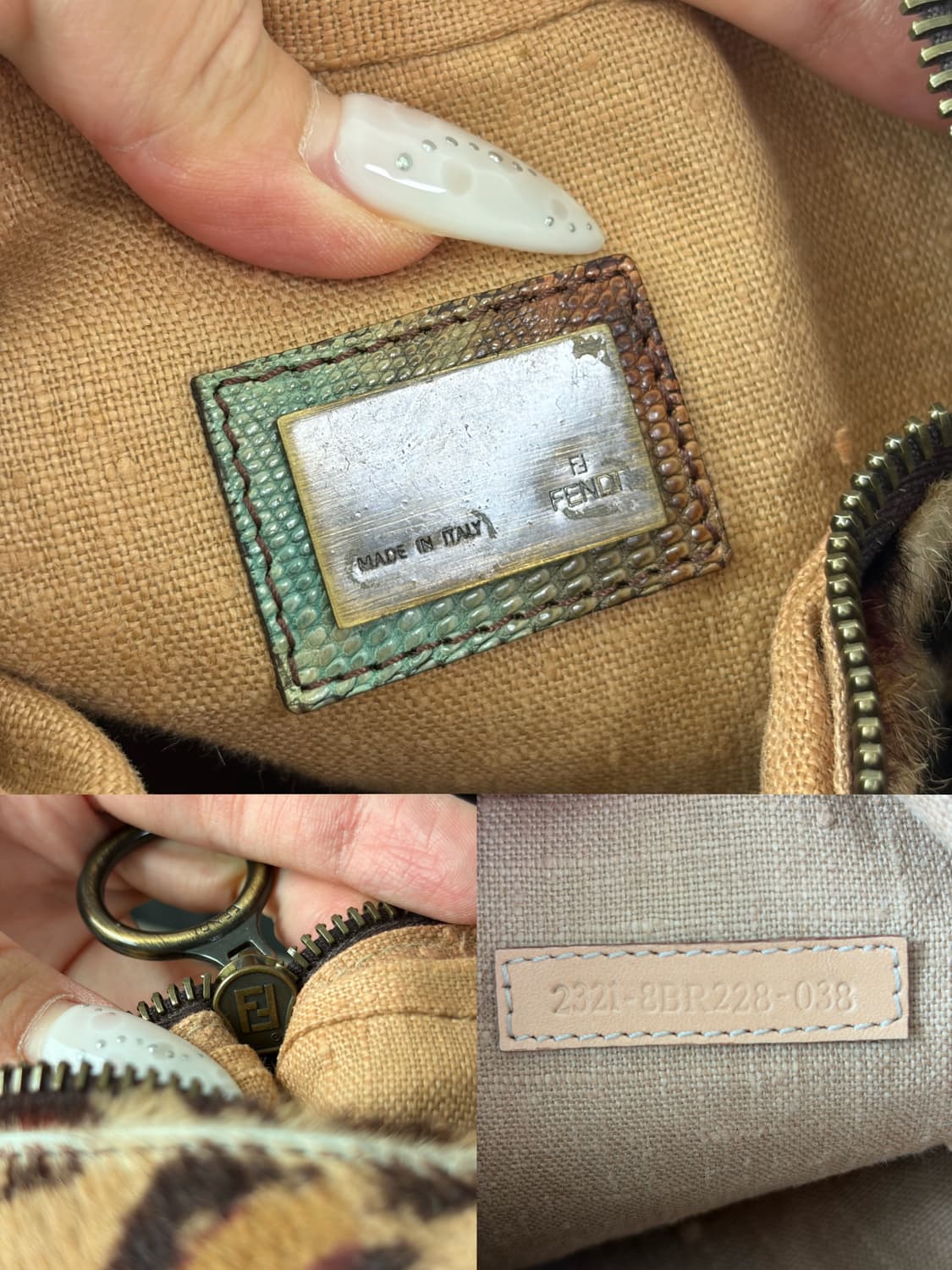 펜디 레어 00s 레오파드 송치 & 주카 오이스터 백  상품이미지8