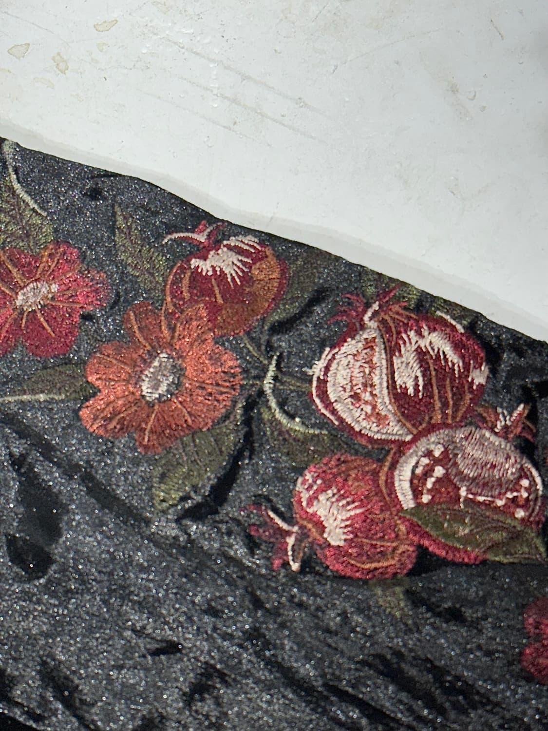 일본 빈티지 꽃 자수 블랙 스카잔 오리앤탈 크롭 자켓   상품이미지7