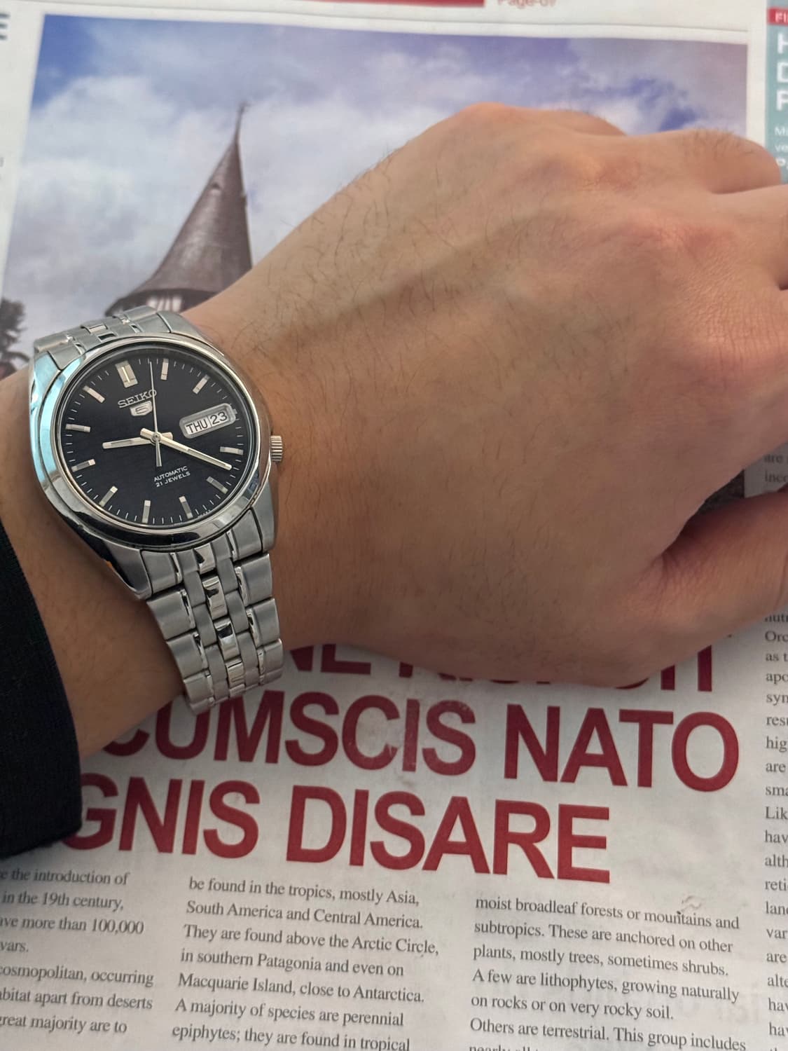 세이코 Seiko Actus 5 시스루백 데이 데이트 오토매틱 상품이미지5