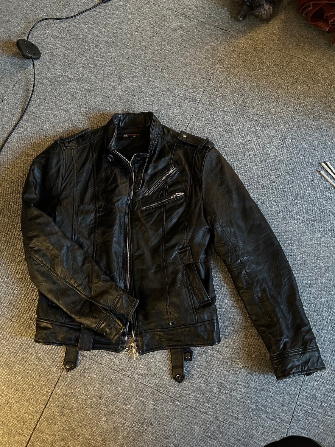 MICHEL KLEIN homme 리얼 레더 바이커 재킷 (사이즈 46) 상품이미지2