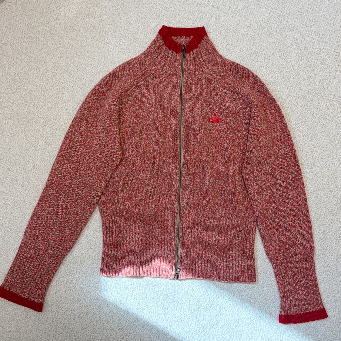 비비안웨스트우드 레드 캐시미어 니트 집업 가디건 상품이미지2