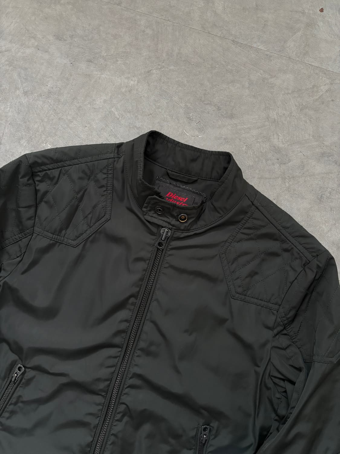 Diesel 디젤 딥카키 인더스트리 폴리쉘 바이커 자켓 상품이미지2