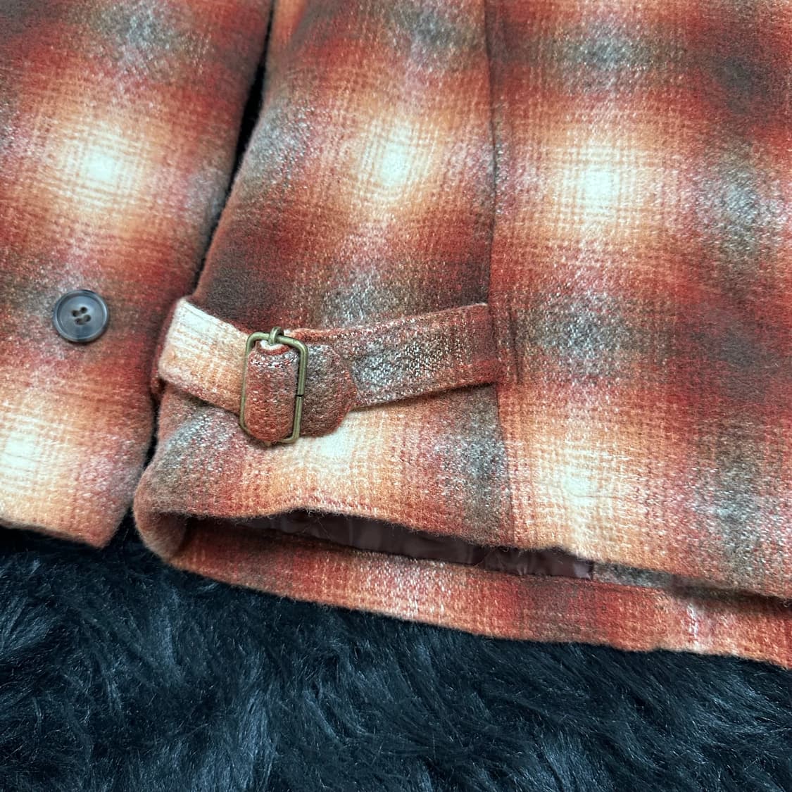 🎸레드 & 오렌지 체크 플리스 자켓🎸 상품이미지3