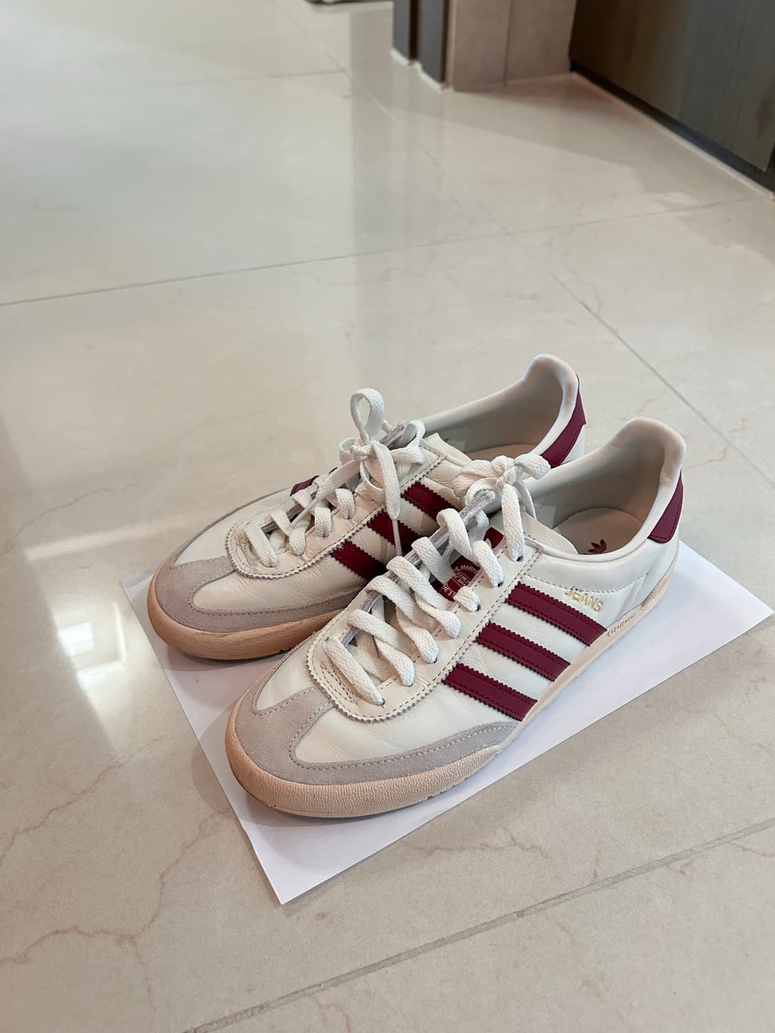 아디다스 진스 아이보리 버건디 운동화 상품이미지1