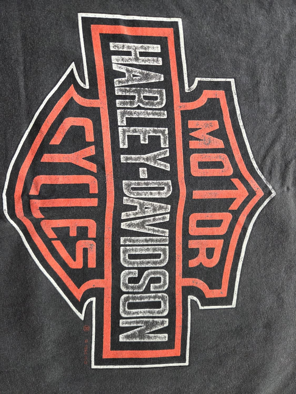 90s 할리데이비슨 usa 쉴드로고 반팔 [xl] 블랙 상품이미지5