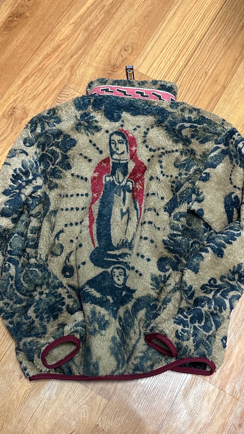 캐피탈 다마스크 패턴 마리아 플리스 집 블루종 베이지[1] 상품이미지2