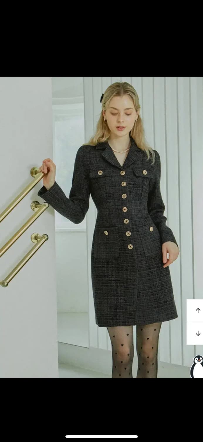 이바나헬싱키 Lena Velvet Tweed Dress 상품이미지6