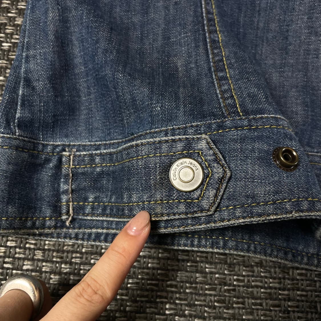 캘빈클라인 중청 투포켓 데님 자켓 M 상품이미지6