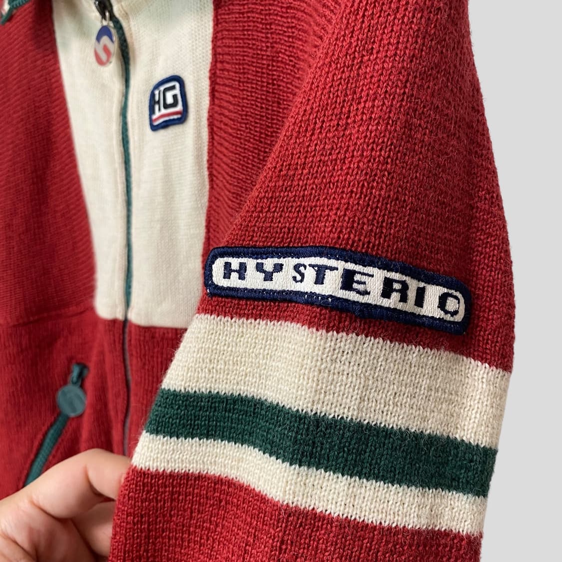 (여성F)히스테릭글래머 울 니트 집업 상품이미지6