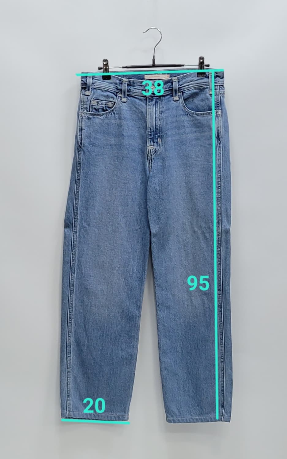 리바이스 레드탭 루즈 스트레이트 데님 청바지 / 여 25  연청 상품이미지10