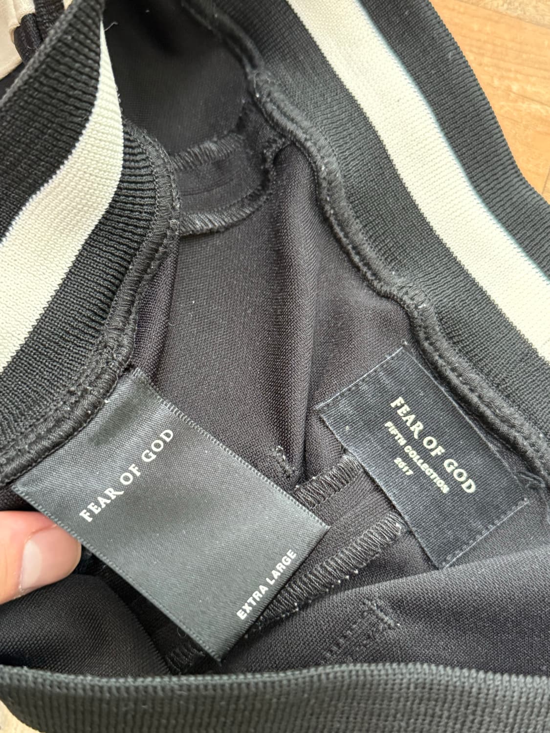 [XL] 5th 피어오브갓 트랙팬츠 블랙 상품이미지3