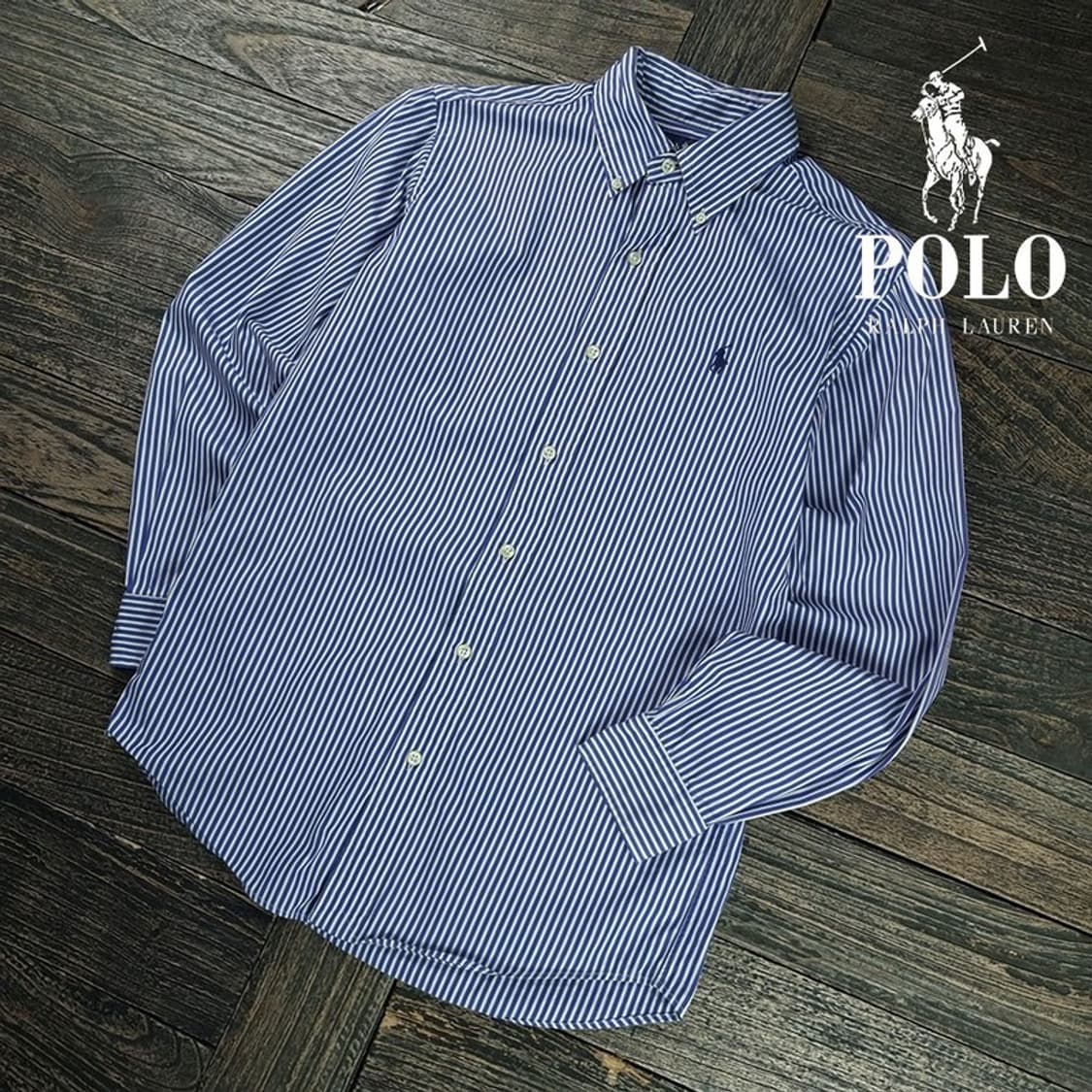 [폴로 랄프로렌] 포니 로고 자수 스트라이프 셔츠 M19571 상품이미지1